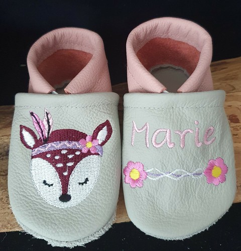Krabbelschuhe lederpuschen reh - krabbelschuhe/lederpuschen,