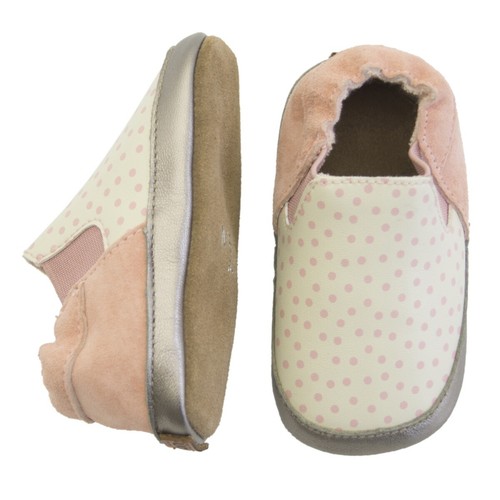 Melton krabbelschuhe punkte - krabbelschuhe,